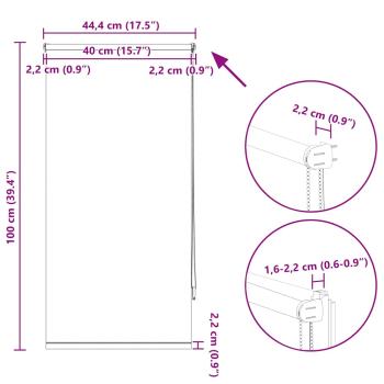 Verdunklungsrollo Verdunkelungsrollo 40x100 Schwarz