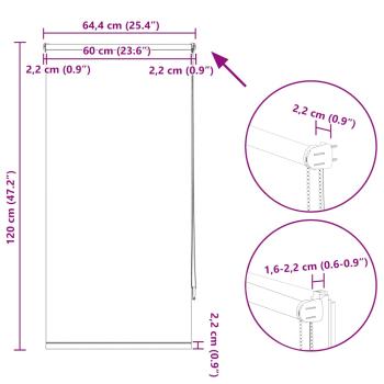 Verdunklungsrollo Verdunkelungsrollo Rollo 60x120 Beige