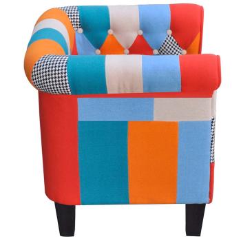 Sessel mit Patchwork-Design Stoff 
