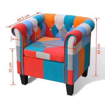Sessel mit Patchwork-Design Stoff 