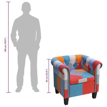 Sessel mit Patchwork-Design Stoff 