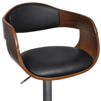 Barhocker Bugholz und Kunstleder 