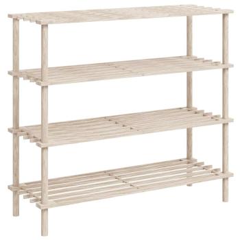 Schuhregale mit 4 Böden 2 Stk. Massivholz Tanne