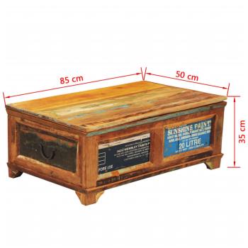 Couchtisch mit Stauraum Vintage Altholz 