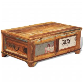 Couchtisch mit Stauraum Vintage Altholz 