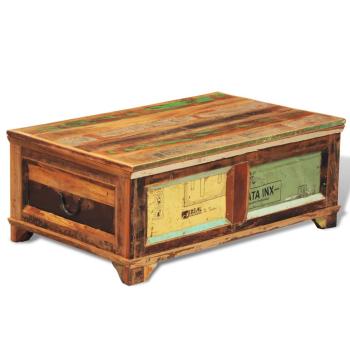 Couchtisch mit Stauraum Vintage Altholz 