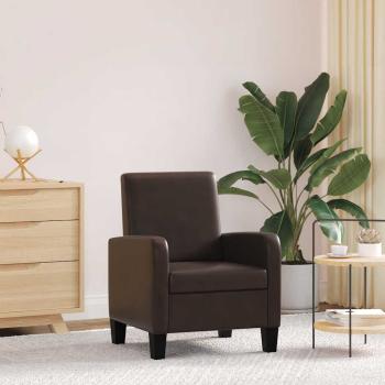 Sessel Braun Kunstleder