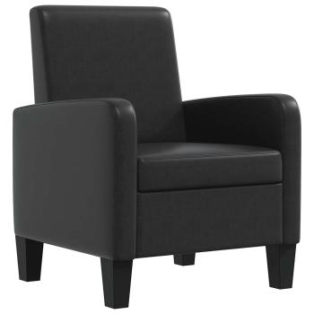 Sessel Schwarz Kunstleder