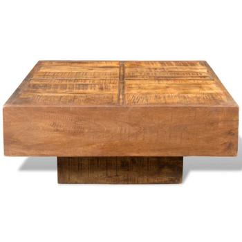 Couchtisch Braun Quadratisch Massivholz Mango 