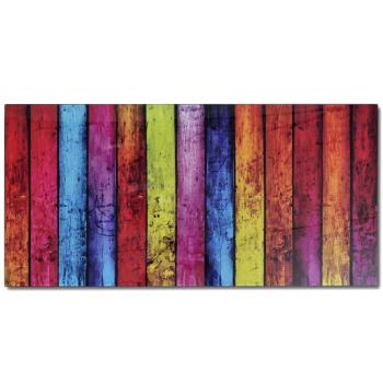 Couchtisch mit Glasplatte Regenbogen-Aufdruck 