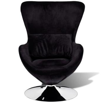Sessel in Ei-Form Schwarz