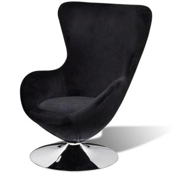 Sessel in Ei-Form Schwarz