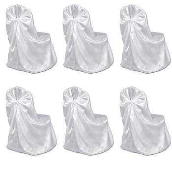 6 x Stuhlhusse für Hochzeit Bankett weiß