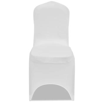 6 x Stuhlhusse Stretchhusse weiß