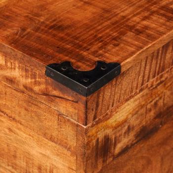 Aufbewahrungstruhe Quadratisch Raues Mangoholz 