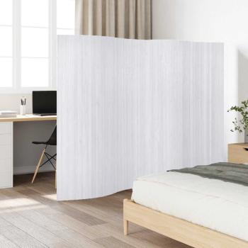 ARDEBO.de - Raumteiler Bambus Weiß 250×165 cm  