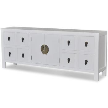 Holz-Sideboard Asiatisches Design 8 Schubladen 2 Türen