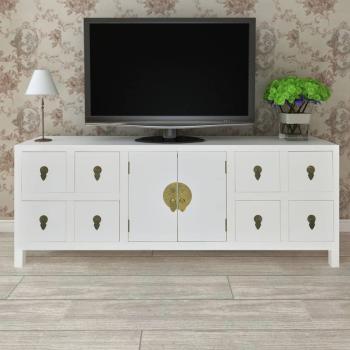 Holz-Sideboard Asiatisches Design 8 Schubladen 2 Türen