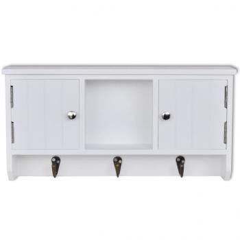 Wandschrank für Schlüssel mit Türen und Haken