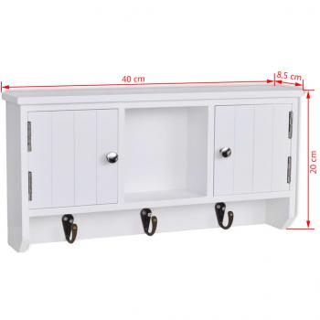 Wandschrank für Schlüssel mit Türen und Haken