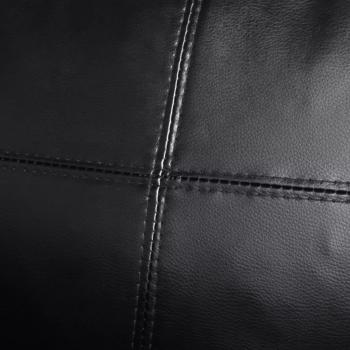 L-förmiges Sofa 3-Sitzer Kunstleder Schwarz   