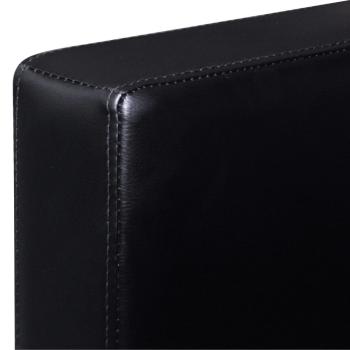 L-förmiges Sofa 3-Sitzer Kunstleder Schwarz   