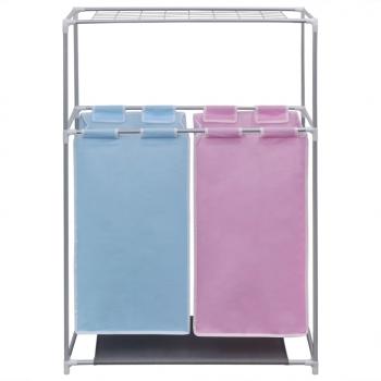 2-Kammer-Wäschekorb mit Trockengestell