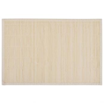 6 Bambus-Platzdeckchen 30 x 45 cm Natur