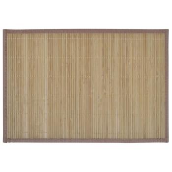 6 Bambus-Platzdeckchen 30 x 45 cm Braun