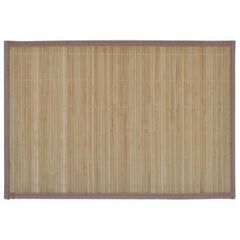 6 Bambus-Platzdeckchen 30 x 45 cm Braun