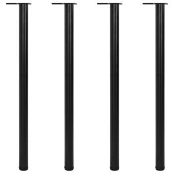 4 höhenverstellbare Tischbeine Schwarz 1100 mm