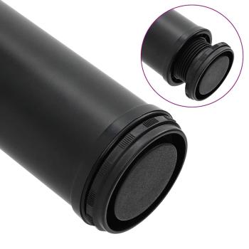 4 höhenverstellbare Tischbeine Schwarz 870 mm