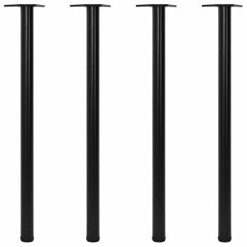 4x höhenverstellbares Tischbein Schwarz 1100 mm