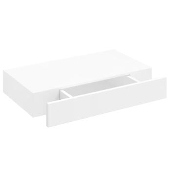 Wandregal mit Schublade MDF Weiß