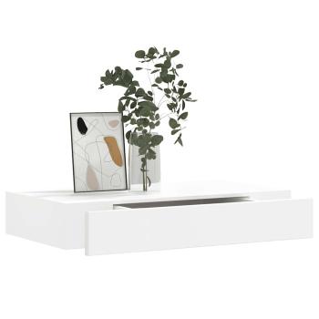 Wandregal mit Schublade MDF Weiß