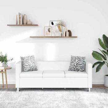 3-Sitzer-Sofa Kunstleder Weiß