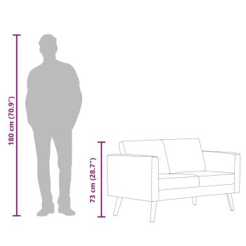 Sofa 2-Sitzer Stoff Dunkelgrau 