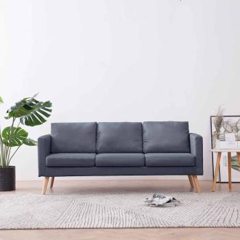 ARDEBO.de - Sofa 3-Sitzer Stoff Dunkelgrau 