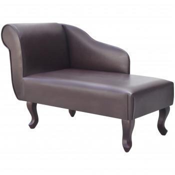 ARDEBO.de - Chaiselongue Braun Kunstleder 