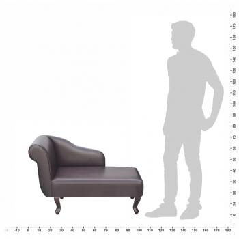 Chaiselongue Braun Kunstleder 