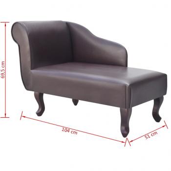 Chaiselongue Braun Kunstleder 