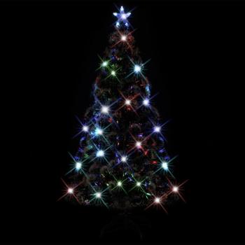 Vorbeleuchteter Weihnachtsbaum mit Ständer und LED 180 cm Glasfaser