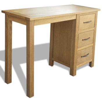 ARDEBO.de - Schreibtisch mit 3 Schubladen 106x40x75 cm Massivholz Eiche
