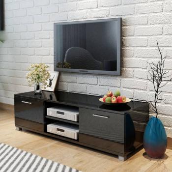 ARDEBO.de - TV-Schrank Hochglanz-Schwarz 120x40,5x35 cm