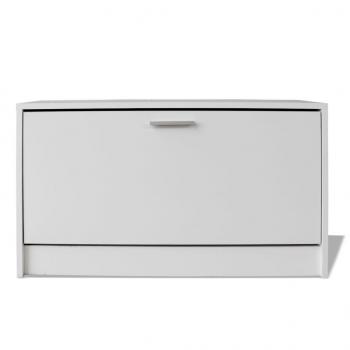 Schreibtisch mit Schublade und Schrank Weiß 100x40x73 cm