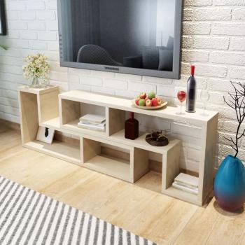 ARDEBO.de - Fernsehschrank doppelt L-förmig Eiche