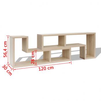 Fernsehschrank doppelt L-förmig Eiche