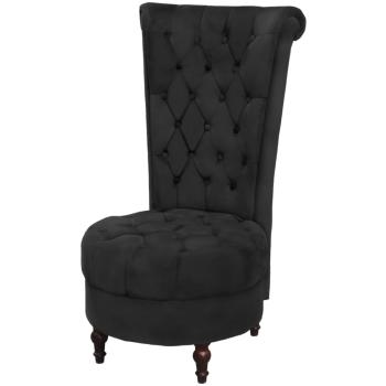 ARDEBO.de - Sessel mit hoher Lehne Schwarz Stoff
