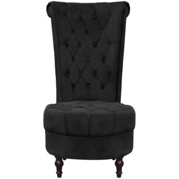 Sessel mit hoher Lehne Schwarz Stoff