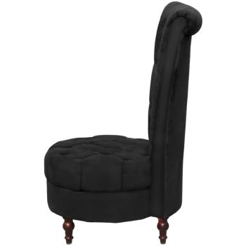 Sessel mit hoher Lehne Schwarz Stoff